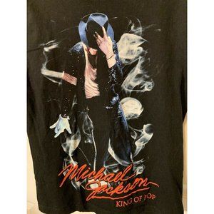Retro Michael Jackson King Of‎ Pop Black T-Shirt Men’s Sz S